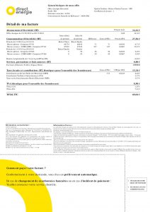 facture électricité